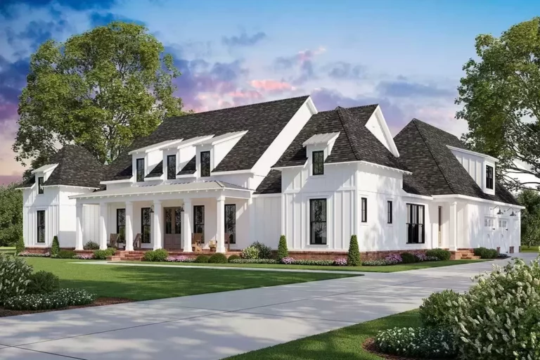 5-Bedroom One-Story Farmhouse with Luxurious Master Suite (Floor Plan)