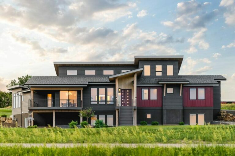 Single-Story 4-Bedroom Modern Mountain House with Angled Master Suite and a Home Office (Floor Plan)